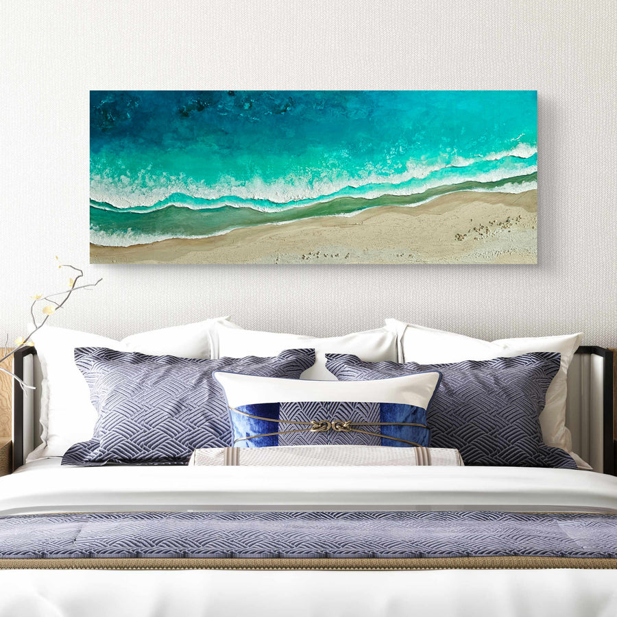 Acrylic and resin abstract artwork  'The Waves of the Sea'