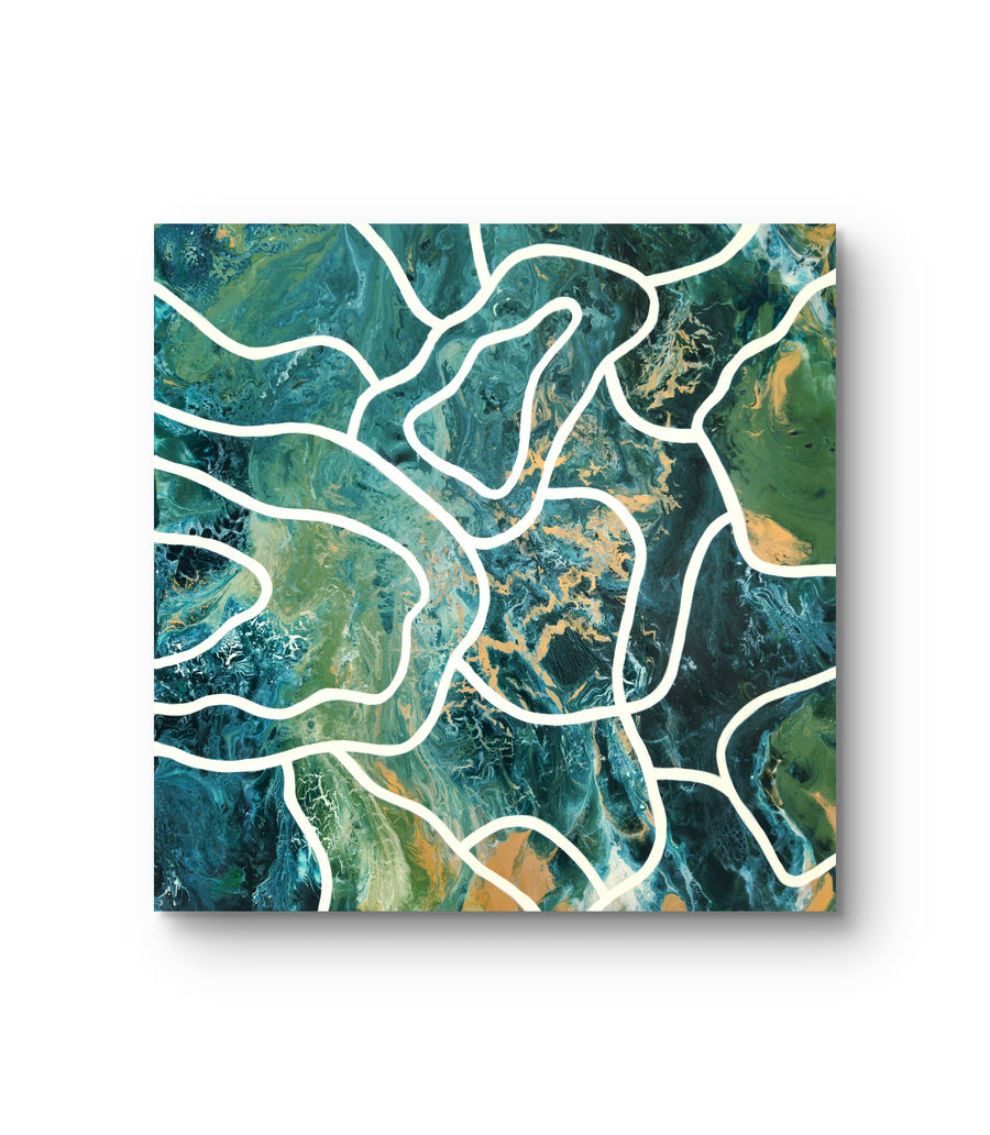 Acrylic abstract artwork  'Energy Cartography'
