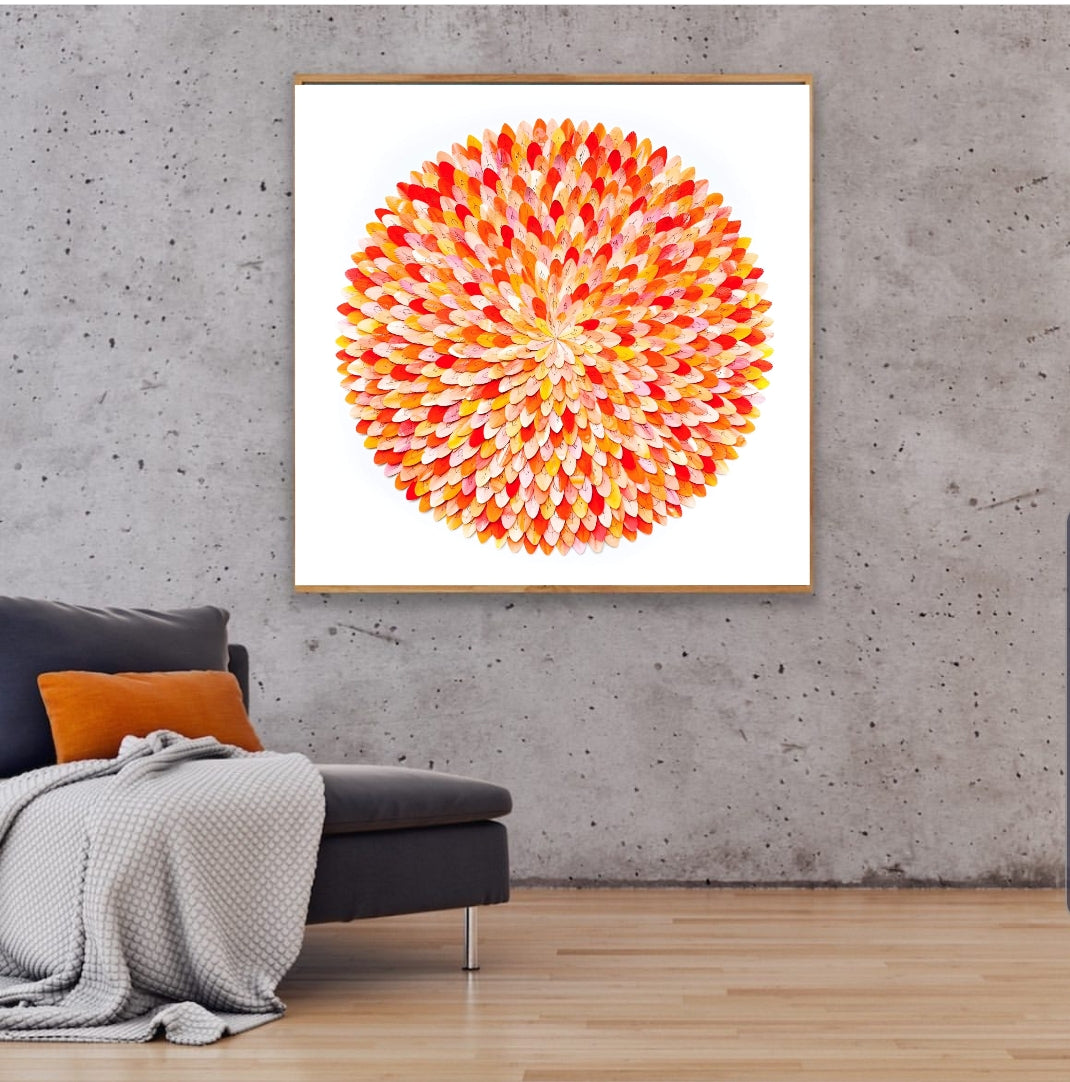 Paper abstract artwork 'Flame'