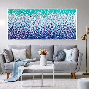 Acrylic and resin abstract artwork  'Happy Bubbles''