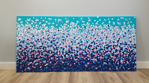 Acrylic and resin abstract artwork  'Happy Bubbles''