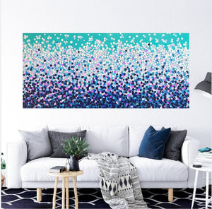 Acrylic and resin abstract artwork  'Happy Bubbles''