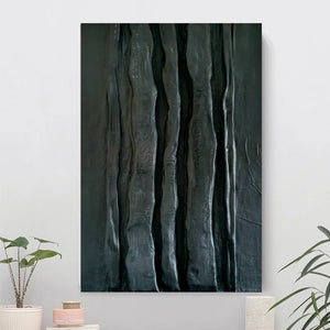 Acrylic sculptural abstract artwork  'Coal'