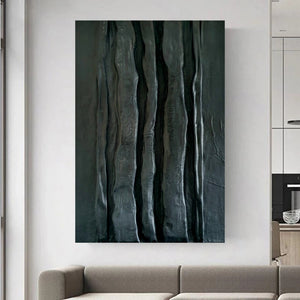 Acrylic sculptural abstract artwork  'Coal'