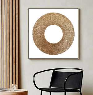 Acrylic abstract artwork  'Gold Circle'