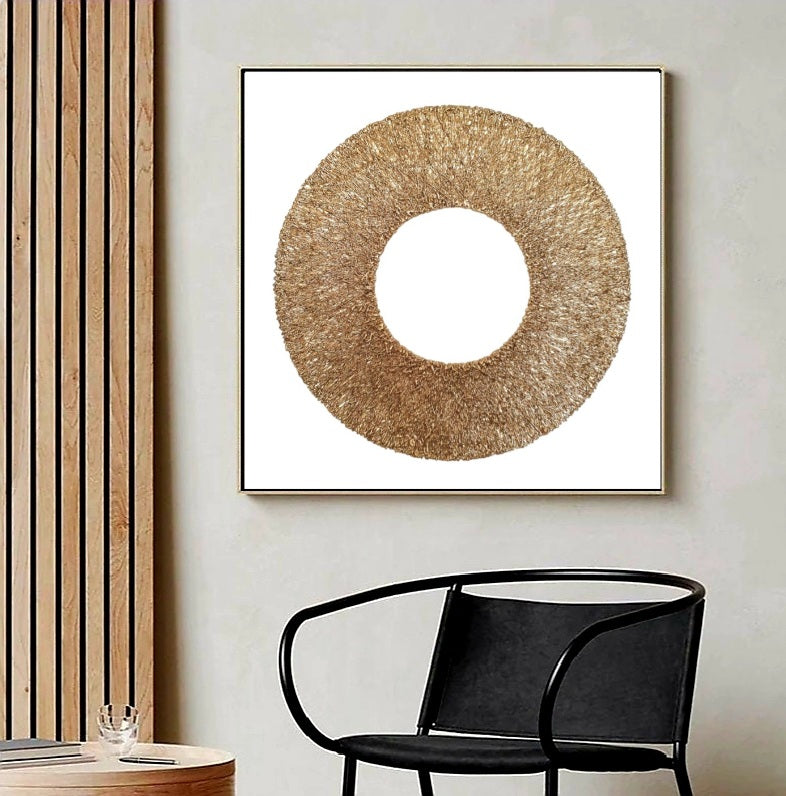 Acrylic abstract artwork  'Gold Circle'