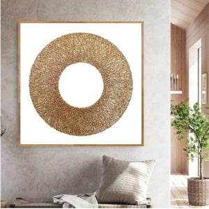 Acrylic abstract artwork  'Gold Circle'