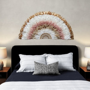 Modern tribal half moon juju hat wall decoration