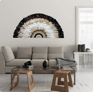 Modern tribal half moon juju hat wall decoration