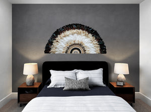 Modern tribal half moon juju hat wall decoration