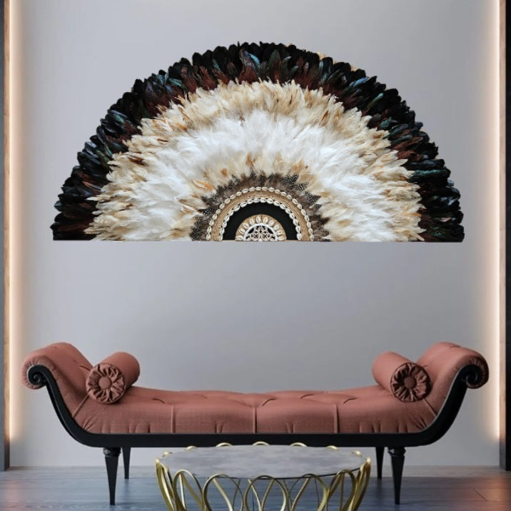 Modern tribal half moon juju hat wall decoration