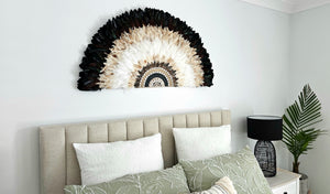 Modern tribal half moon juju hat wall decoration