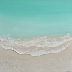 Acrylic abstract artwork  'Aqua Beach'