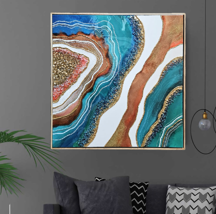 Acrylic and resin abstract artwork  'HEALING POWER'