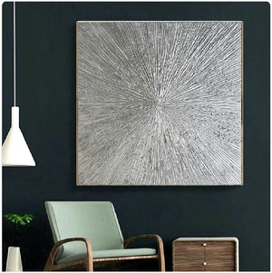 Acrylic abstract artwork 'Silver Star'