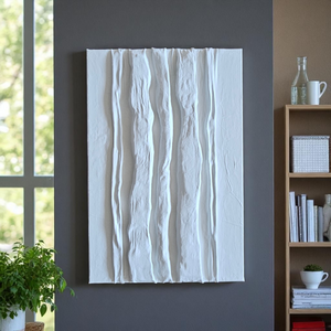 Acrylic sculptural abstract artwork  'Snowy'
