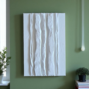 Acrylic sculptural abstract artwork  'Snowy'