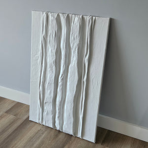 Acrylic sculptural abstract artwork  'Snowy'