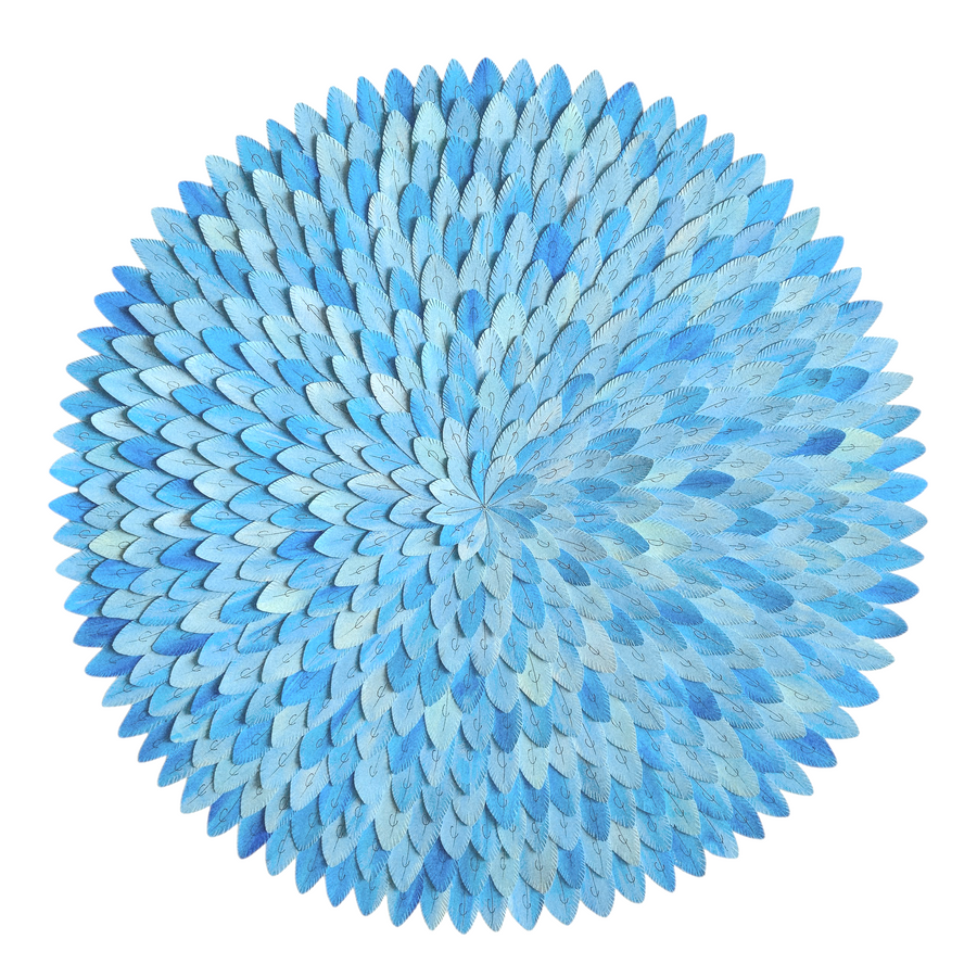 Paper abstract artwork ' Mountain Bluebird'