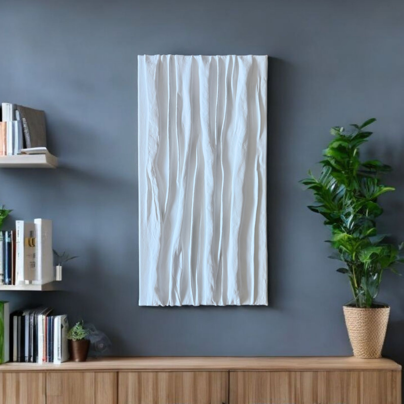 Acrylic sculptural abstract artwork  'White'