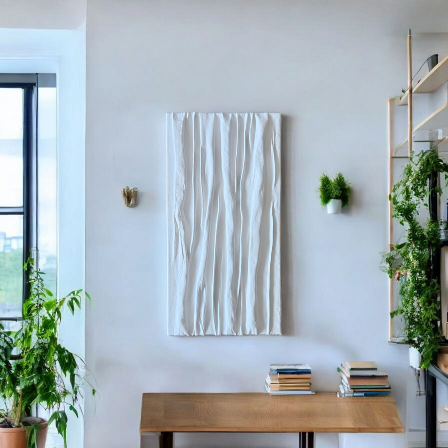 Acrylic sculptural abstract artwork  'White'