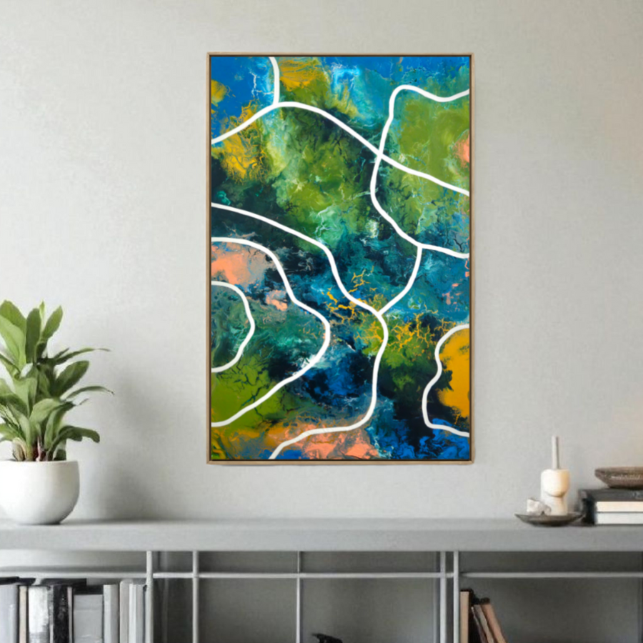 Acrylic abstract artwork  'Energy Cartography' (Copy)