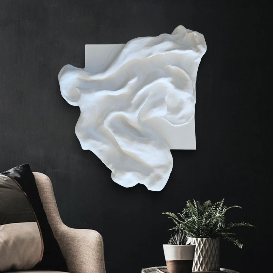 Acrylic sculptural abstract artwork  'White Contours 2'