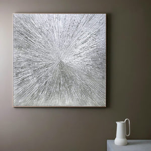 Acrylic abstract artwork 'Silver Star'