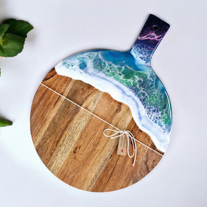 Hand poured resin cheeseboard