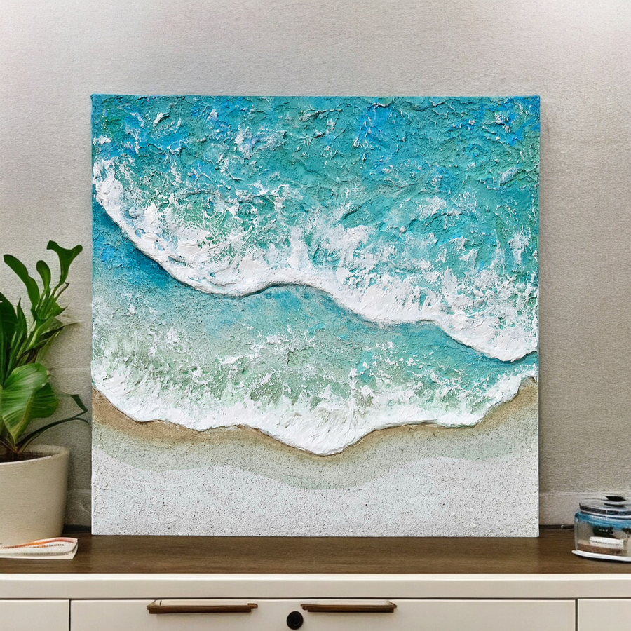 Acrylic ocean artwork 'Rolling Waves'