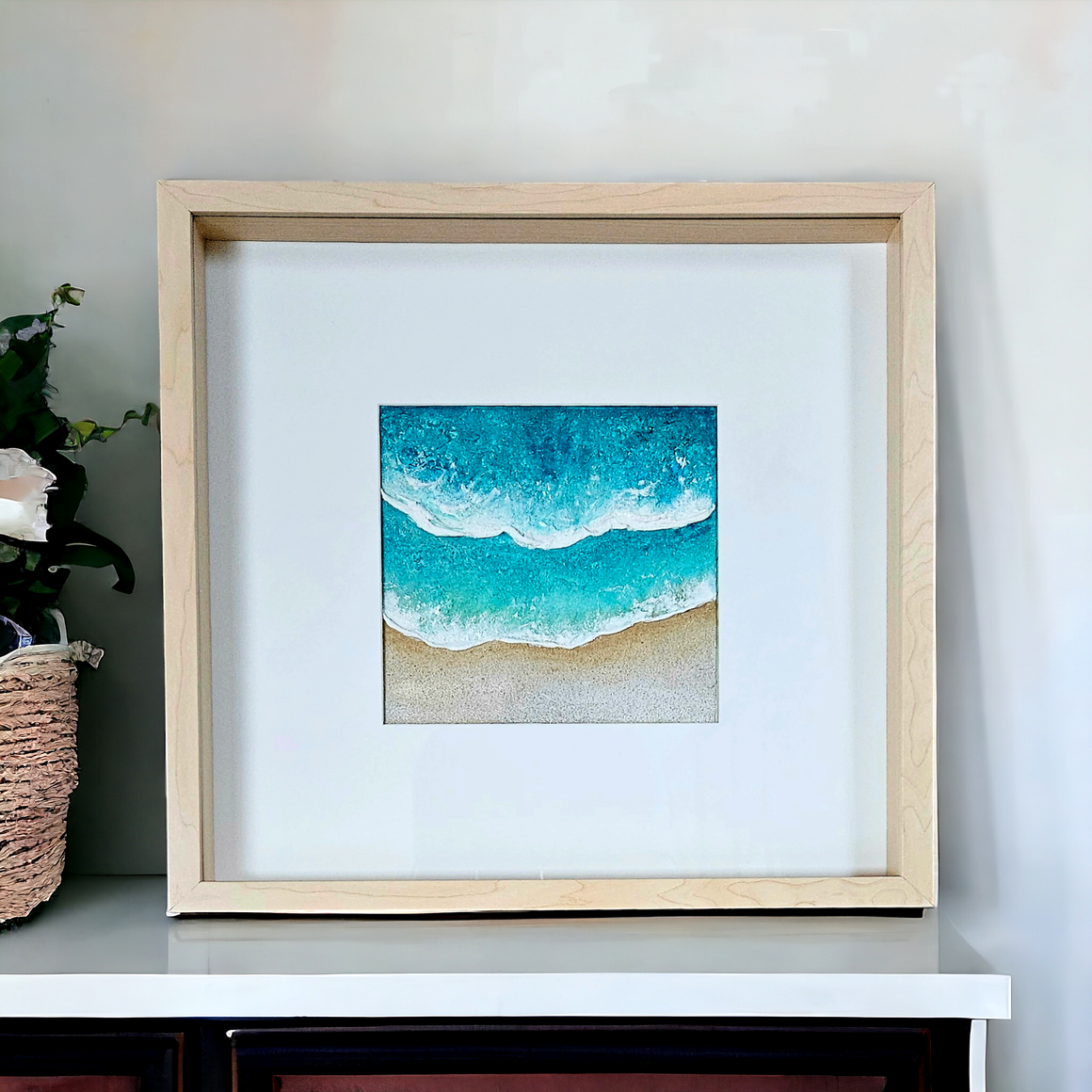 Acrylic ocean artwork 'Beach Day'