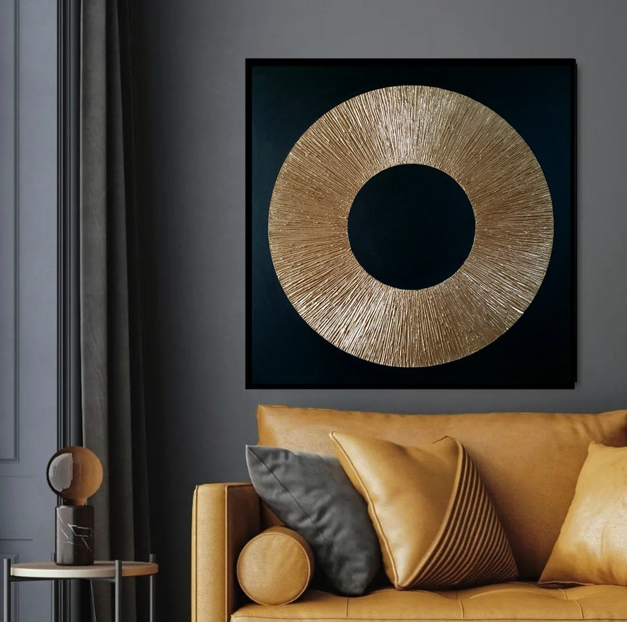 Acrylic abstract artwork  'Golden Eye'