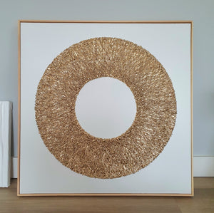 Acrylic abstract artwork  'Gold Circle'