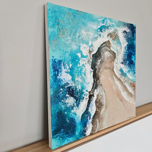 Acrylic ocean artwork 'Sandspit'