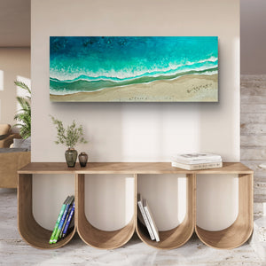 Acrylic and resin abstract artwork  'The Waves of the Sea'