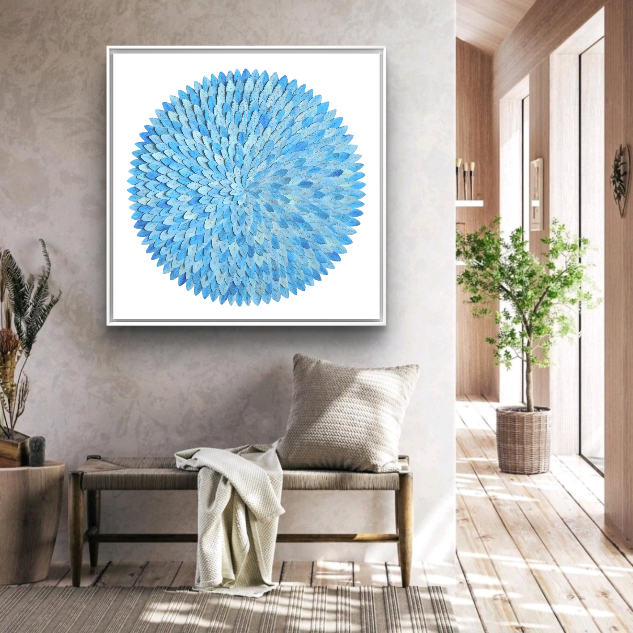 Paper abstract artwork ' Mountain Bluebird'