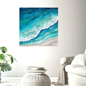 Acrylic abstract artwork  'Deep Blue Ocean'