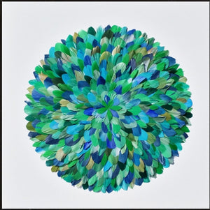 Feather abstract artwork 'Peacock'