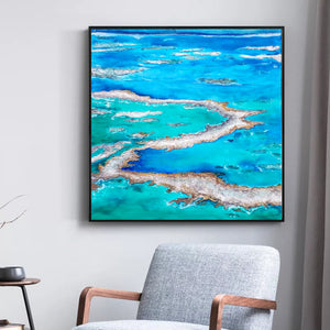 Acrylic abstract artwork  'Great Barrier Reef'