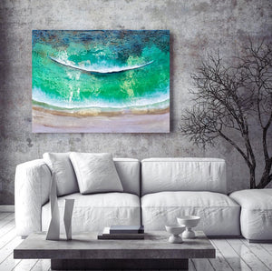 Resin artwork abstract version of Balmoral beach Sydney