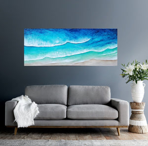 Acrylic and resin abstract artwork  'Magic Ocean'