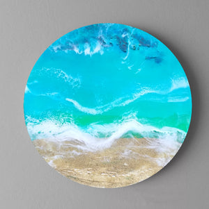 Acrylic and resin abstract artwork  'Day on the Beach'