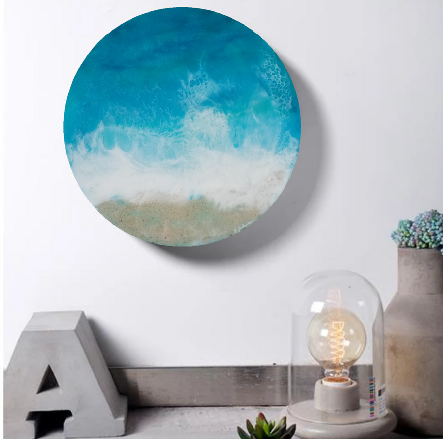 Resin abstract artwork 'Dancing Waves'