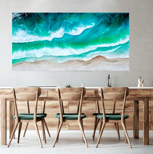 Acrylic and resin abstract artwork  'Bondi Surf'