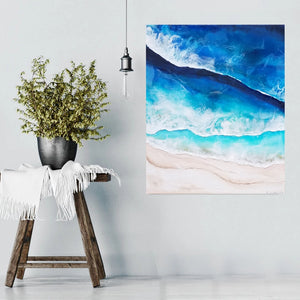 Acrylic and resin abstract artwork  'Ocean Vibes'