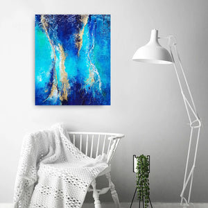 Acrylic and resin abstract artwork  'Dark and Light'