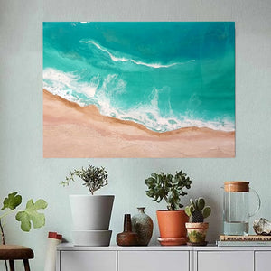 Acrylic and resin abstract artwork  'Coolum Beach'