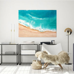 Acrylic and resin abstract artwork  'Coolum Beach'