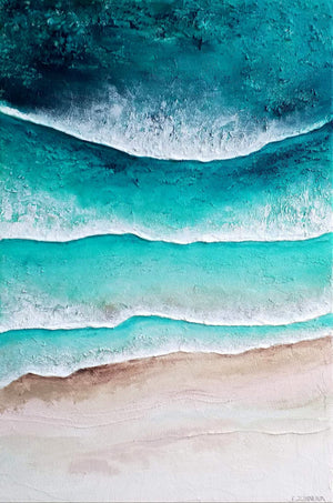 Acrylic abstract artwork         'Rolling Waves'