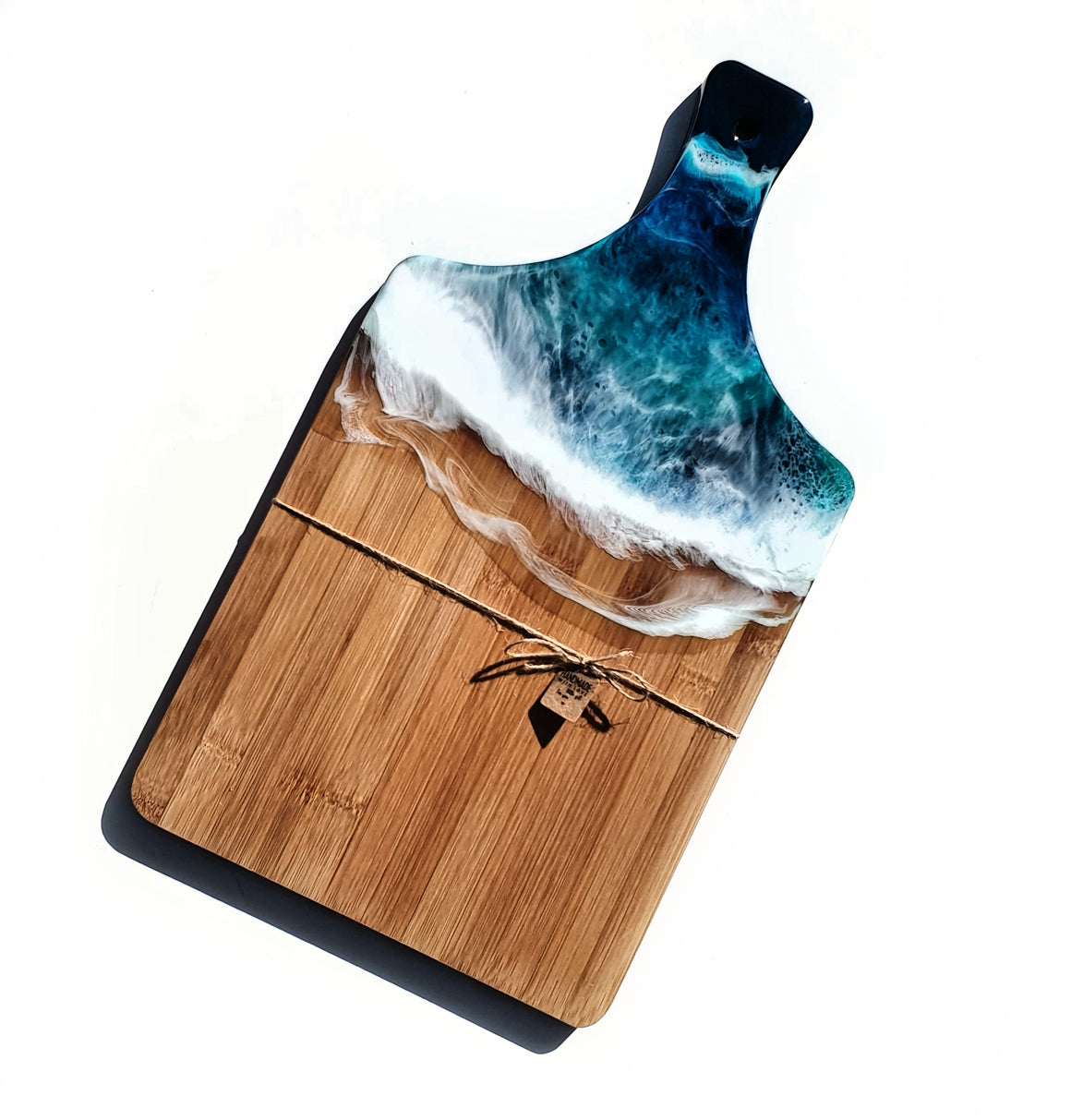 Hand poured resin cheeseboard